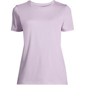 Lands End XL Supima Cotton Relaxed Short Sleeve Crewenck T-Shirt Lavender NEW